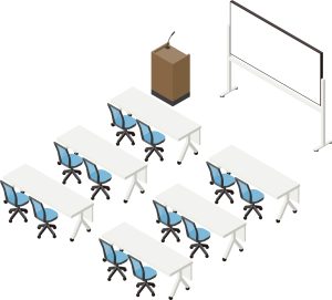 就業につながらなかった隙間バイト説明会の様子をイメージしたイラスト