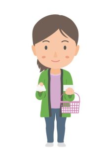 ポケットティッシュを配るスタッフを表したイラスト